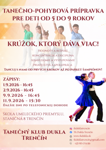 Zápis do tanečno-pohybovej prípravky pre deti na školský rok 2026/2027